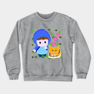 Joyful Cat Companion Crewneck Sweatshirt